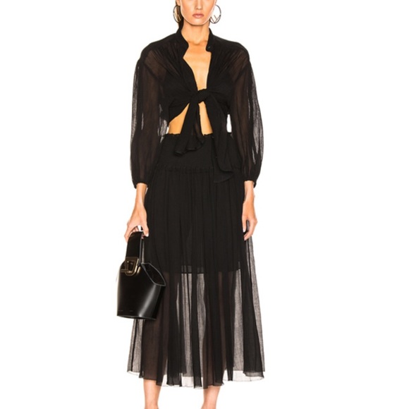 Zimmermann Dresses & Skirts - Zimmermann Primrose Crinkle Black Skirt Small